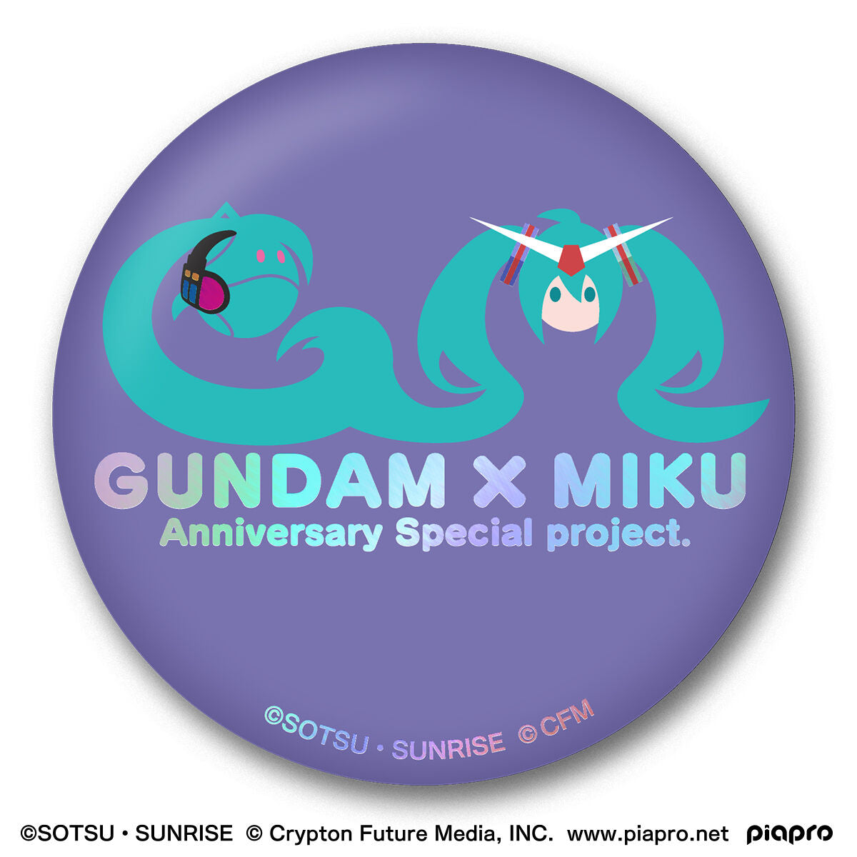 [Pre-order]P-bandai-Gundam x Hatsune Miku collaboration commemorative badge set