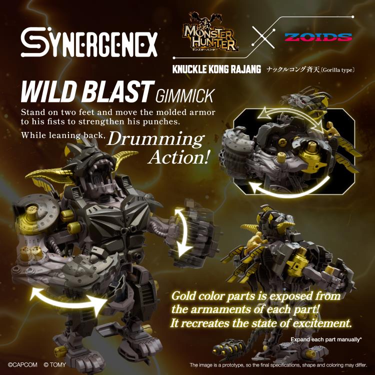 [Pre-order]Zoids x Monster Hunter Synergenex Series Knuckle Kong Rajang 1/35 Scale Model Kit