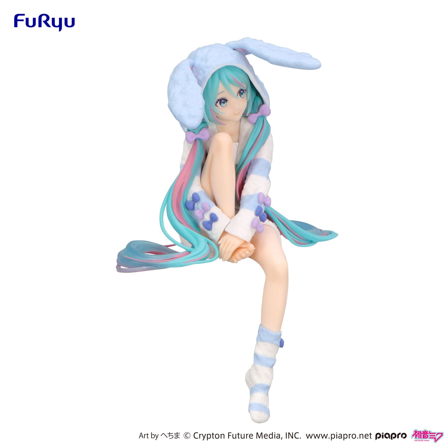 [Pre-order] Furyu-Vocaloid Hatsune Miku (Rabbit Ear Hood Pajama Blue Color Ver.) Noodle Stopper Figure