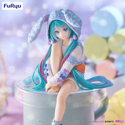 [Pre-order] Furyu-Vocaloid Hatsune Miku (Rabbit Ear Hood Pajama Blue Color Ver.) Noodle Stopper Figure
