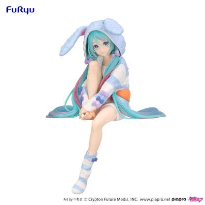 [Pre-order] Furyu-Vocaloid Hatsune Miku (Rabbit Ear Hood Pajama Blue Color Ver.) Noodle Stopper Figure