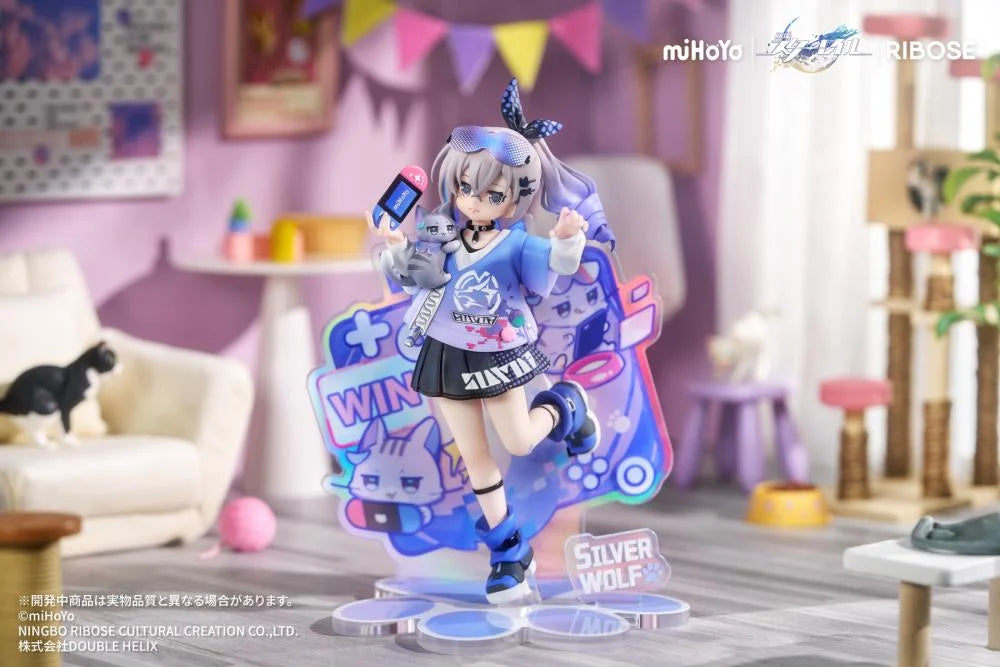 [Pre-order]Honkai Star Rail Rise Up+ Chibi Cat Series Silver Wolf Figure