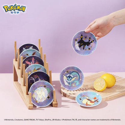 [Instock]Pokemon x Shunxiang Ceramic Eeveelution Dipping Plate Set of 9