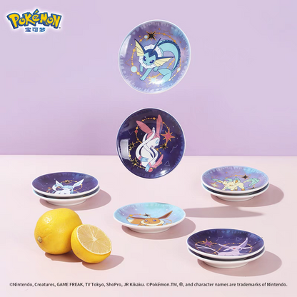 [Instock]Pokemon x Shunxiang Ceramic Eeveelution Dipping Plate Set of 9